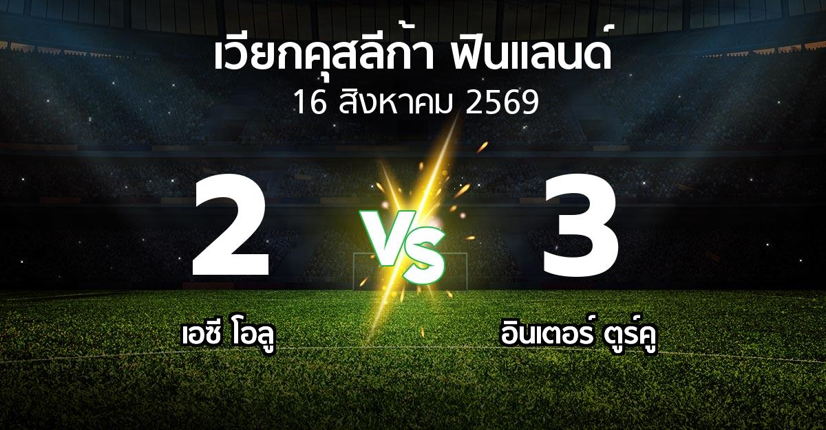 ผลบอล : เอซี โอลู vs อินเตอร์ ตูร์คู (เวียกคุสลีก้า-ฟินแลนด์ 2026)