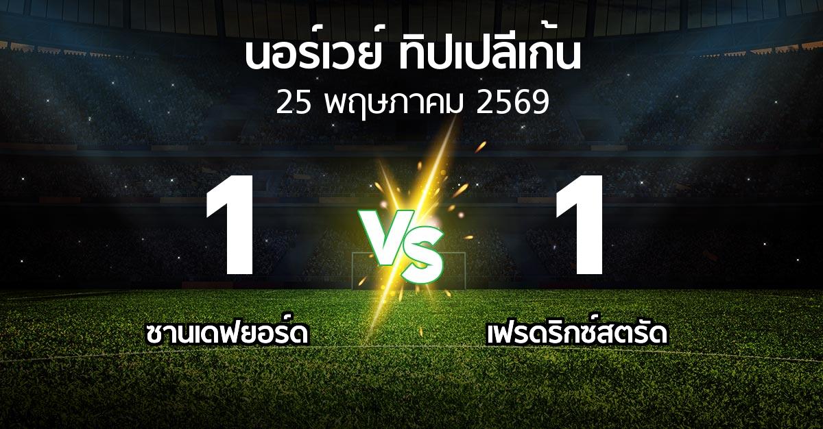 ผลบอล : ซานเดฟยอร์ด vs เฟรดริกซ์สตรัด (นอร์เวย์-ทิปเปลีเก้น 2026)