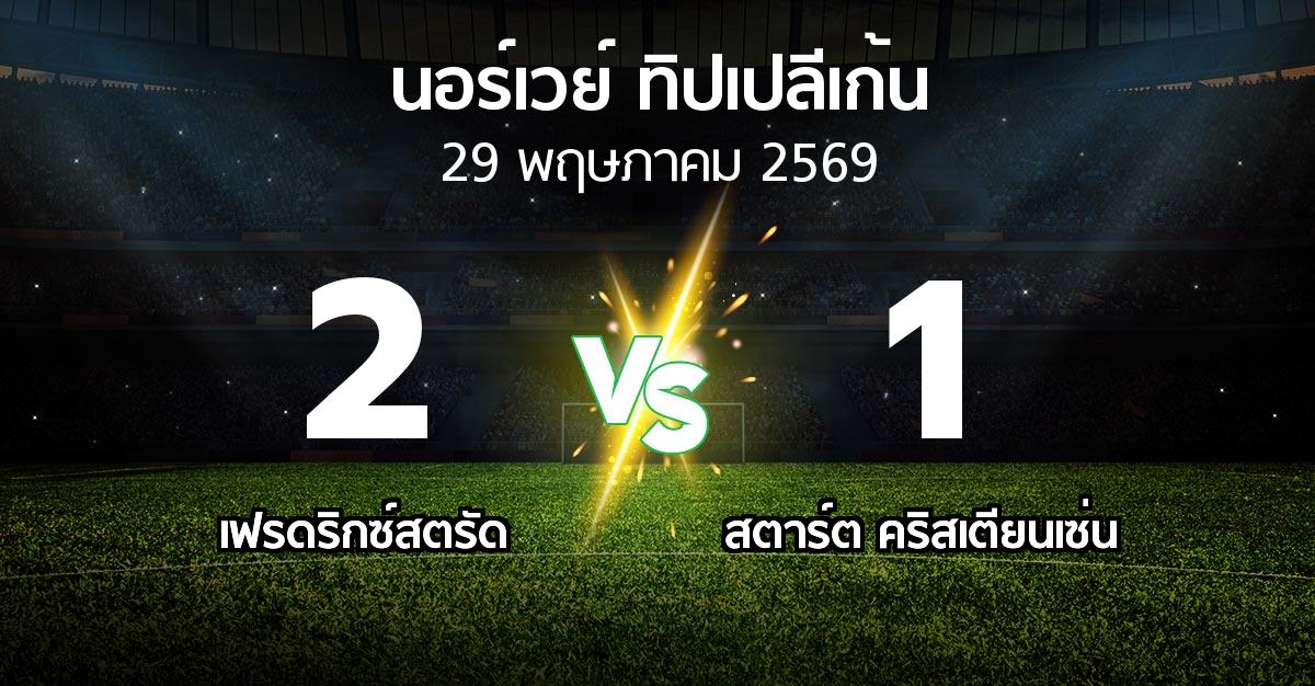 ผลบอล : เฟรดริกซ์สตรัด vs สตาร์ต คริสเตียนเซ่น (นอร์เวย์-ทิปเปลีเก้น 2026)