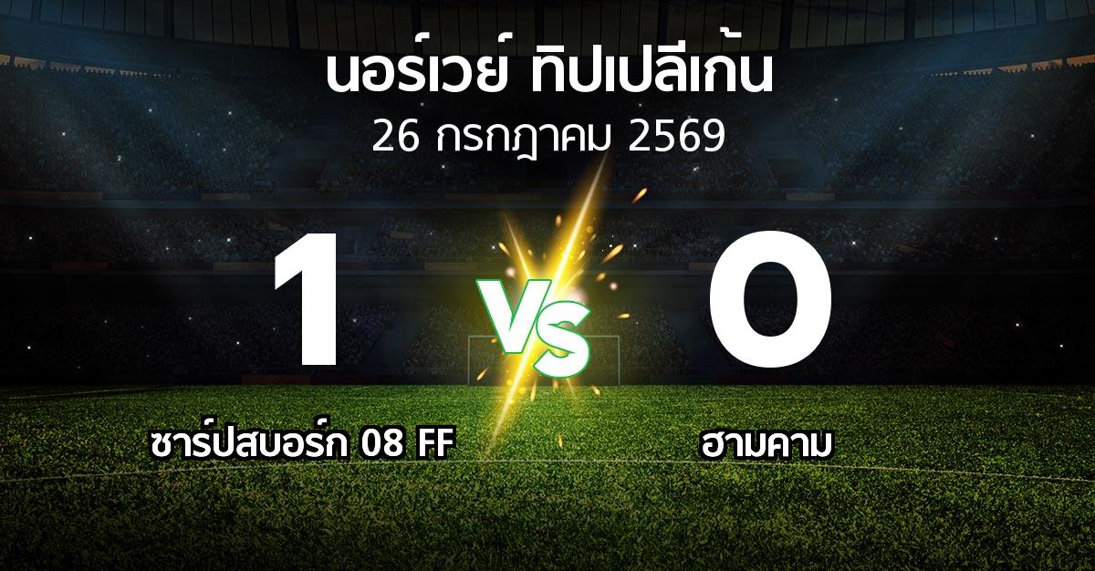 ผลบอล : ซาร์ปสบอร์ก 08 FF vs ฮามคาม (นอร์เวย์-ทิปเปลีเก้น 2026)