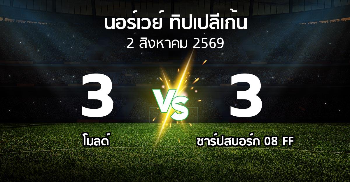 ผลบอล : โมลด์ vs ซาร์ปสบอร์ก 08 FF (นอร์เวย์-ทิปเปลีเก้น 2026)