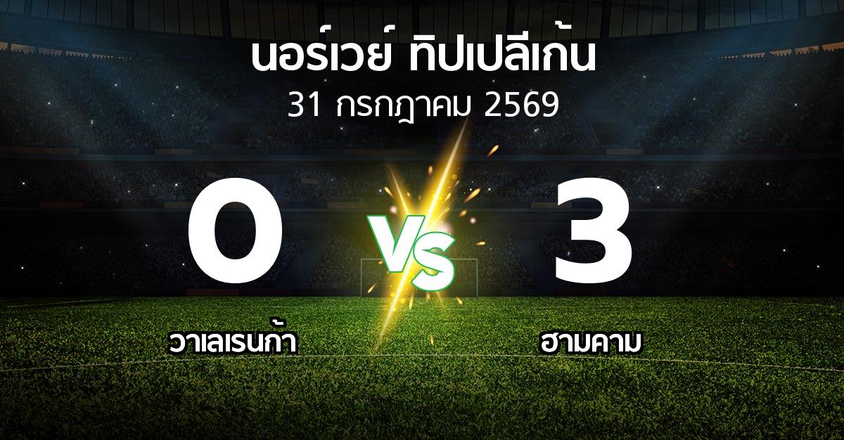 ผลบอล : วาเลเรนก้า vs ฮามคาม (นอร์เวย์-ทิปเปลีเก้น 2026)