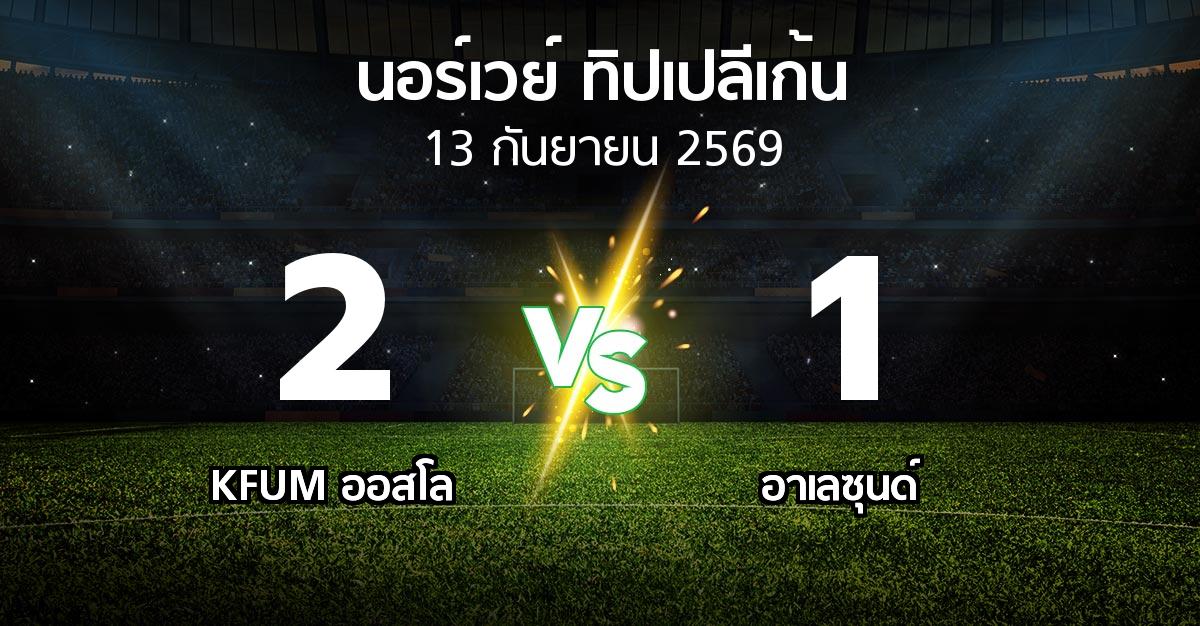 ผลบอล : KFUM ออสโล vs อาเลซุนด์ (นอร์เวย์-ทิปเปลีเก้น 2026)
