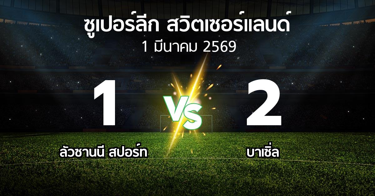 ผลบอล : ลัวซานนี สปอร์ท vs บาเซิ่ล (ซูเปอร์ลีก-สวิตเซอร์แลนด์ 2025-2026)