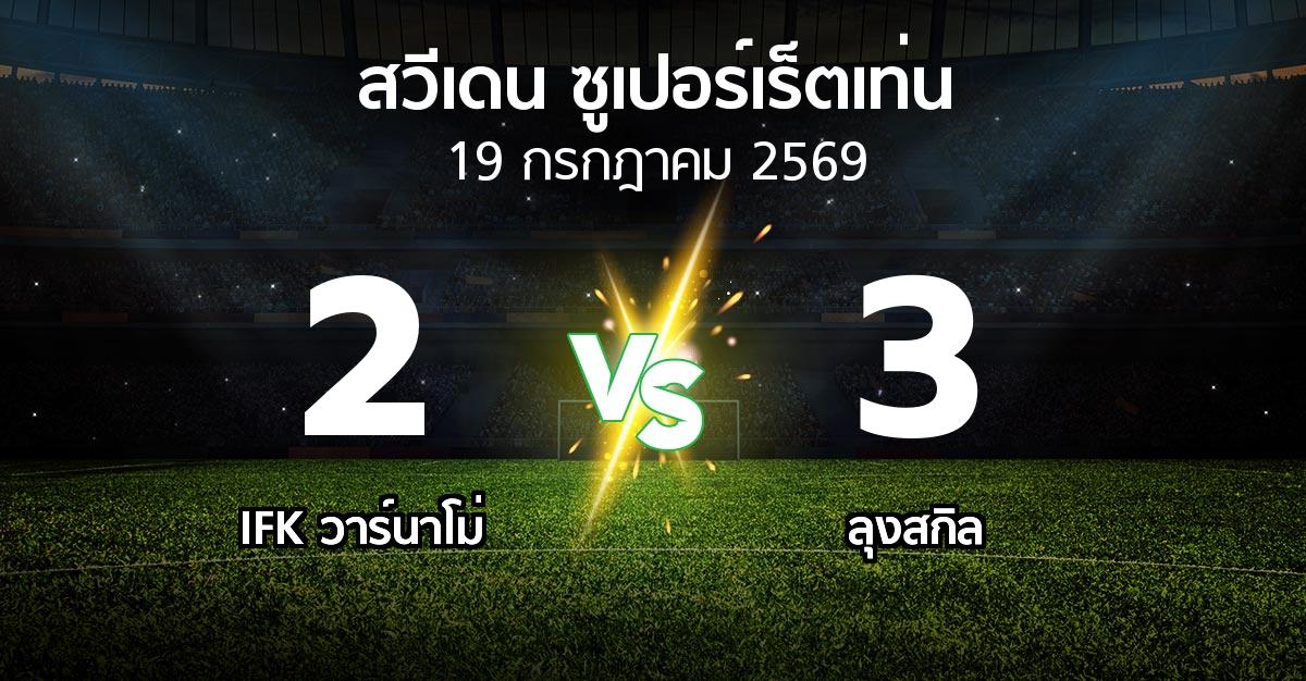 ผลบอล : IFK วาร์นาโม่ vs ลุงสกิล (สวีเดน-ซูเปอร์เร็ตเท่น 2026)