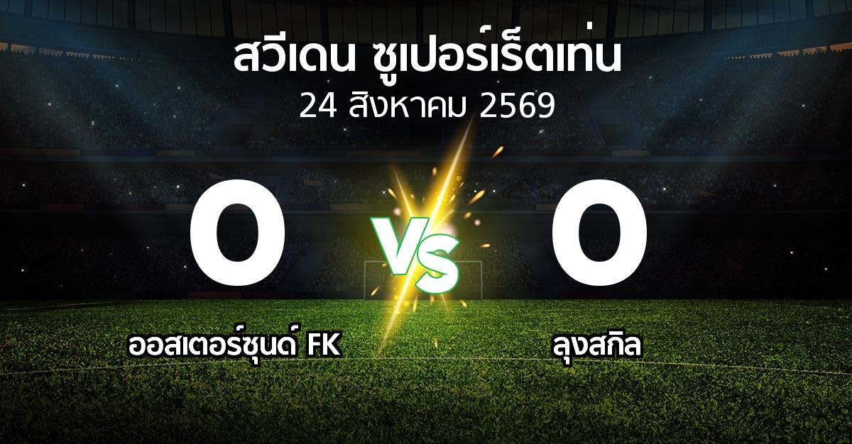 ผลบอล : ออสเตอร์ซุนด์ FK vs ลุงสกิล (สวีเดน-ซูเปอร์เร็ตเท่น 2026)