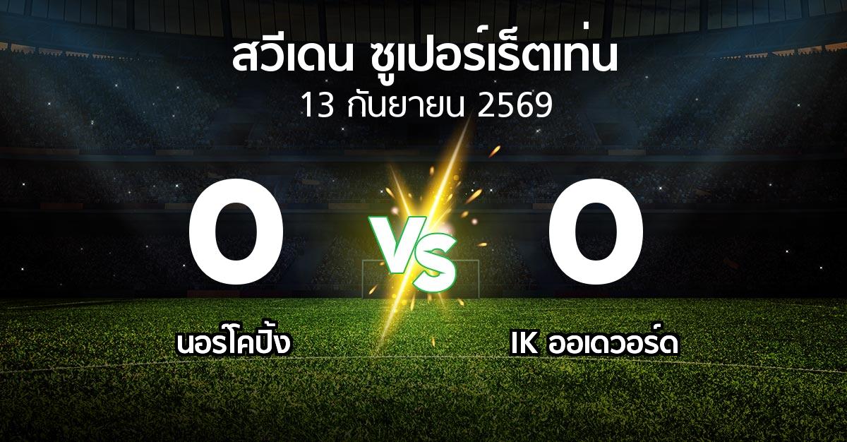 ผลบอล : นอร์โคปิ้ง vs IK ออเดวอร์ด (สวีเดน-ซูเปอร์เร็ตเท่น 2026)