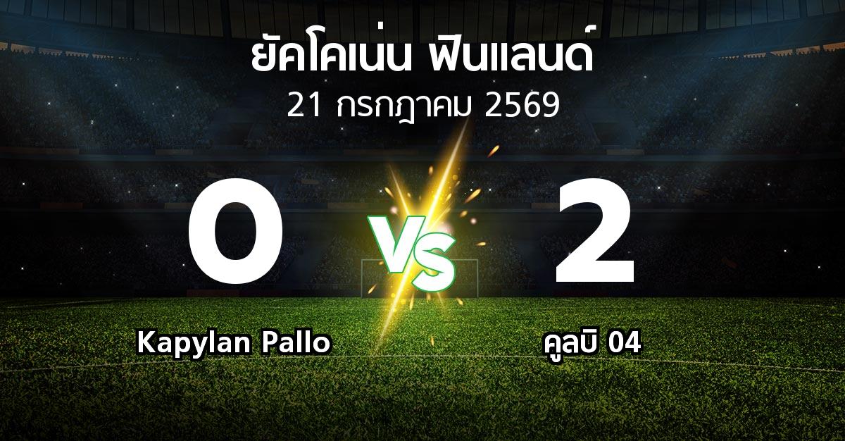 ผลบอล : Kapylan Pallo vs คูลบิ 04 (ยัคโคเน่น-ฟินแลนด์ 2026)