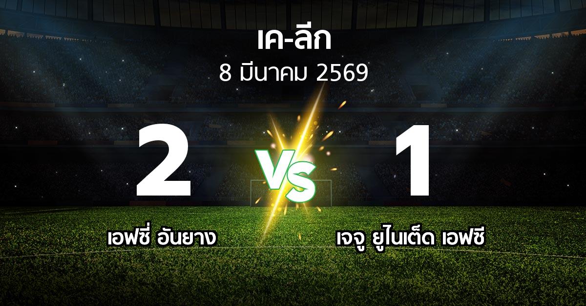 ผลบอล : เอฟซี่ อันยาง vs เจจู ยูไนเต็ด เอฟซี (เค-ลีก 2026)