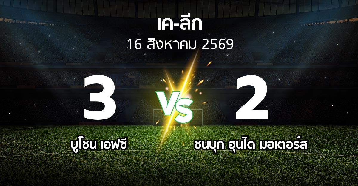 ผลบอล : บูโชน เอฟซี vs ชนบุก ฮุนได มอเตอร์ส (เค-ลีก 2026)