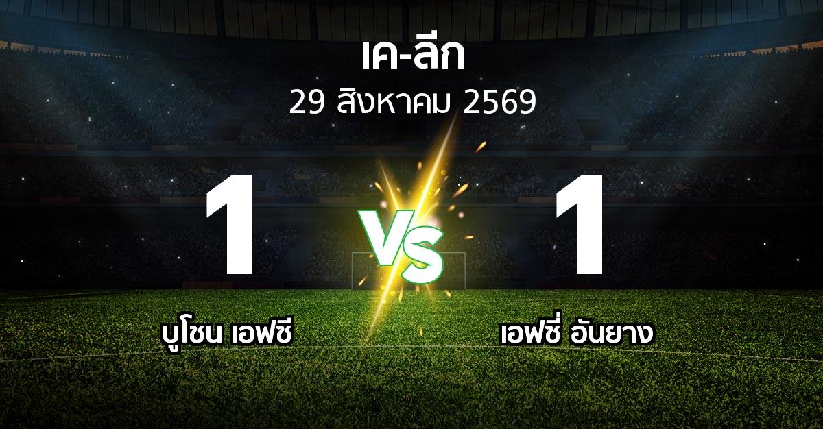 ผลบอล : บูโชน เอฟซี vs เอฟซี่ อันยาง (เค-ลีก 2026)
