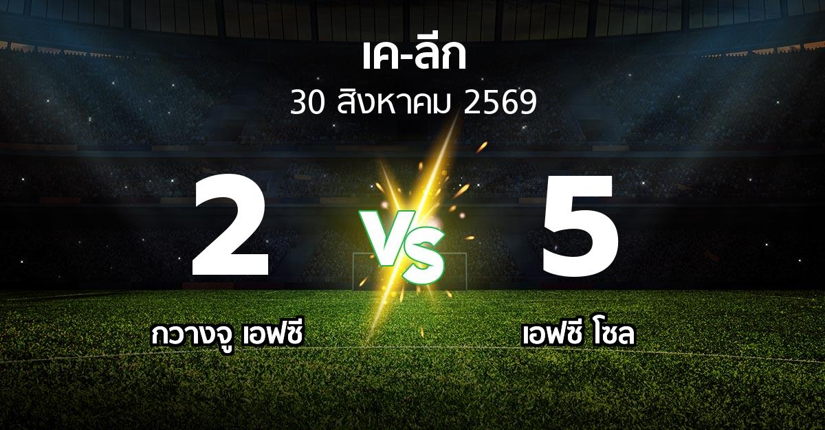 ผลบอล : กวางจู เอฟซี vs เอฟซี โซล (เค-ลีก 2026)