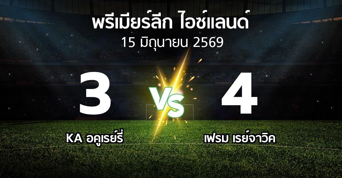 ผลบอล : KA อคูเรย์รี่ vs เฟรม เรย์จาวิค (พรีเมียร์ลีก-ไอซ์แลนด์ 2026)