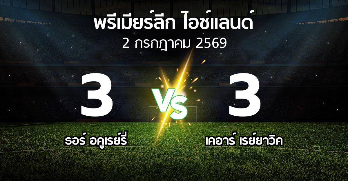 ผลบอล : ธอร์ อคูเรย์รี่ vs เคอาร์ เรย์ยาวิค (พรีเมียร์ลีก-ไอซ์แลนด์ 2026)