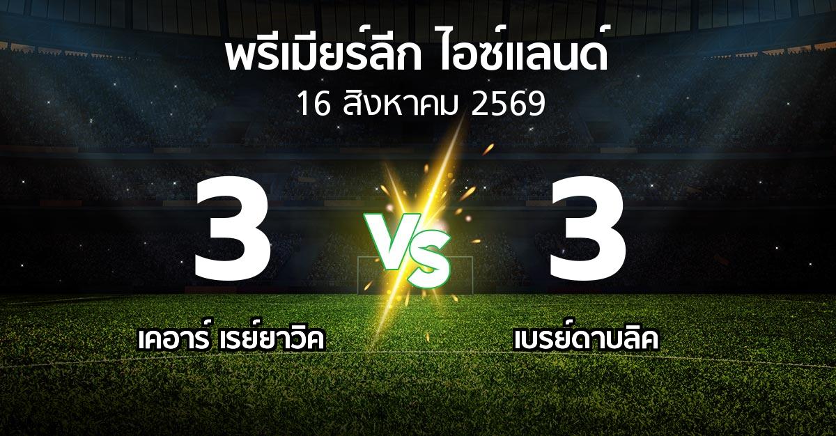 ผลบอล : เคอาร์ เรย์ยาวิค vs เบรย์ดาบลิค (พรีเมียร์ลีก-ไอซ์แลนด์ 2026)