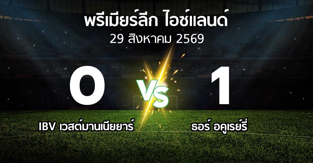 ผลบอล : IBV เวสต์มานเนียยาร์ vs ธอร์ อคูเรย์รี่ (พรีเมียร์ลีก-ไอซ์แลนด์ 2026)