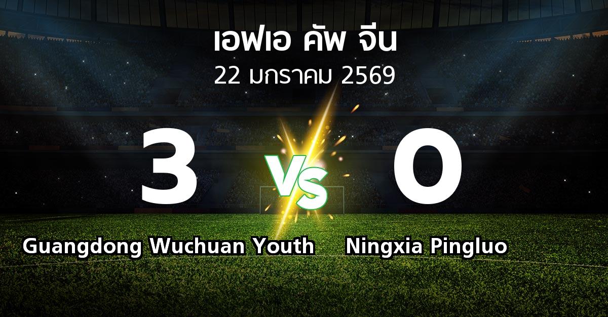 ผลบอล : Guangdong Wuchuan Youth vs Ningxia Pingluo (เอฟเอ-คัพ-จีน 2026)