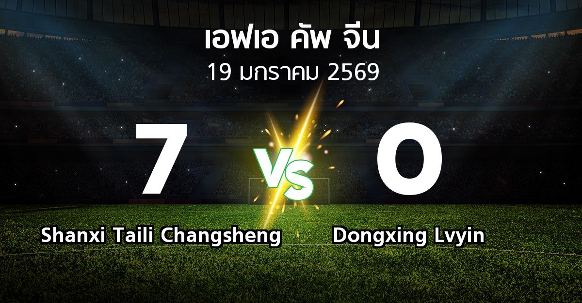 ผลบอล : Shanxi Taili Changsheng vs Dongxing Lvyin (เอฟเอ-คัพ-จีน 2026)