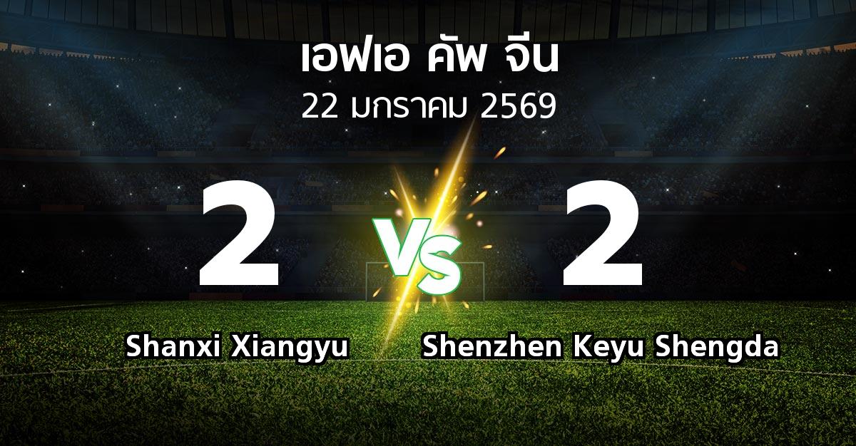 ผลบอล : Shanxi Xiangyu vs Shenzhen Keyu Shengda (เอฟเอ-คัพ-จีน 2026)