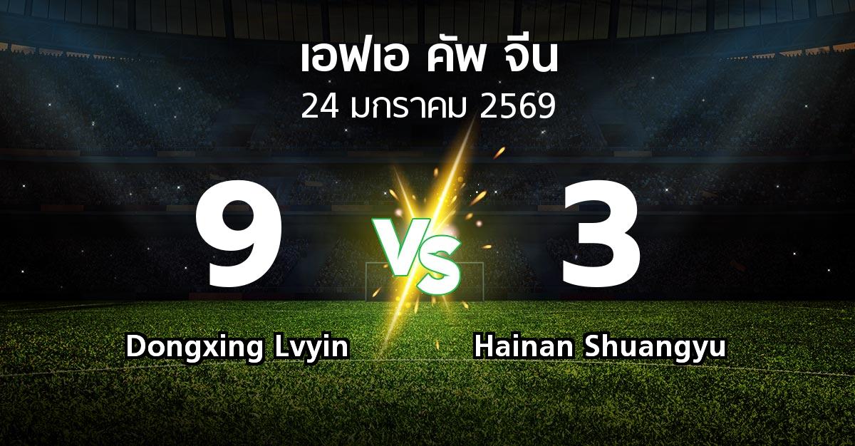 ผลบอล : Dongxing Lvyin vs Hainan Shuangyu (เอฟเอ-คัพ-จีน 2026)
