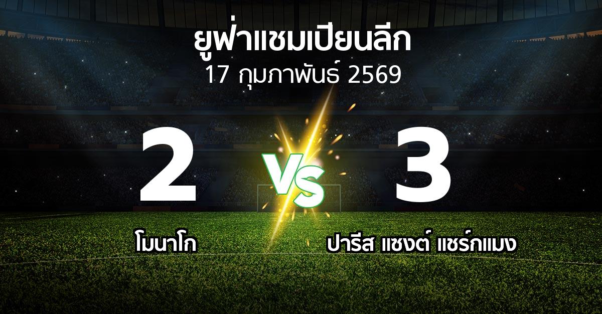 ผลบอล : โมนาโก vs เปแอสเช (ยูฟ่า แชมเปียนส์ลีก 2025-2026)