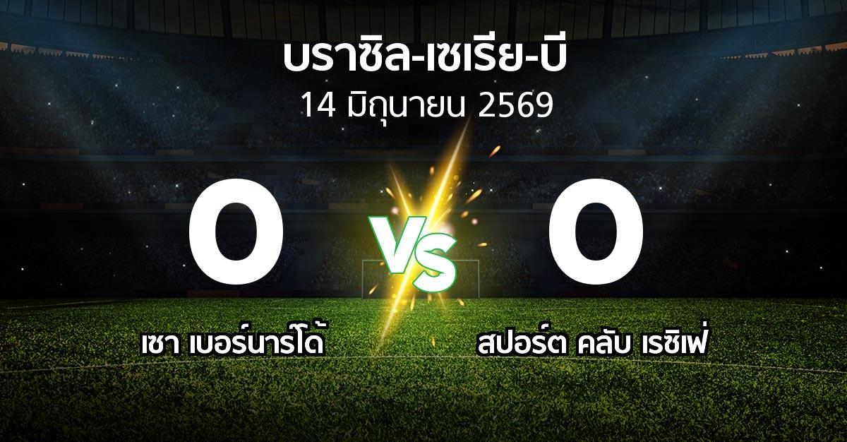 ผลบอล : เซา เบอร์นาร์โด้ vs สปอร์ต คลับ เรซิเฟ่ (บราซิล-เซเรีย-บี 2026)