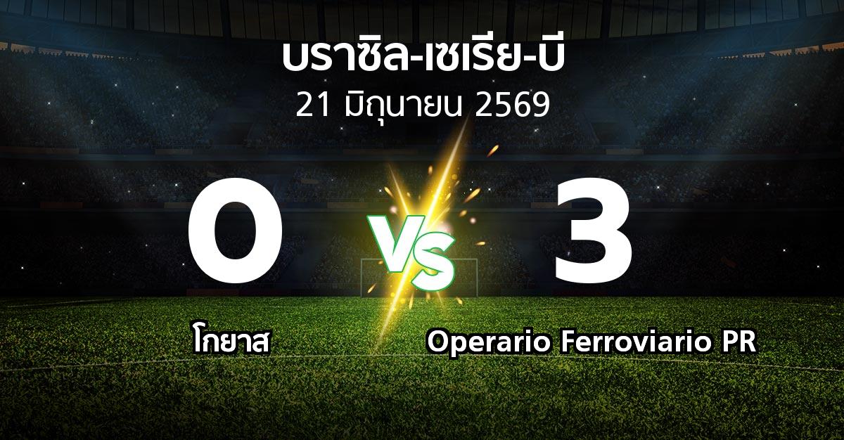 ผลบอล : โกยาส vs Operario Ferroviario PR (บราซิล-เซเรีย-บี 2026)