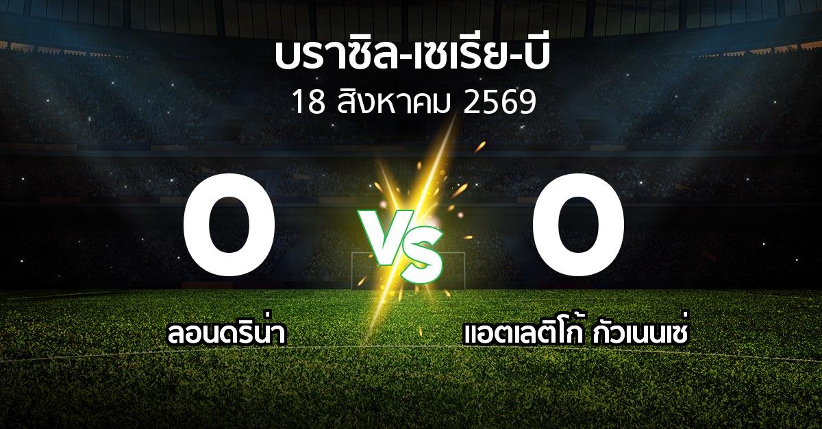 ผลบอล : ลอนดริน่า vs แอตเลติโก้ กัวเนนเซ่ (บราซิล-เซเรีย-บี 2026)