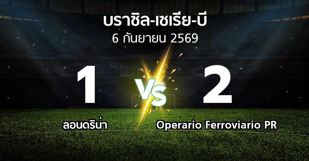 ผลบอล : ลอนดริน่า vs Operario Ferroviario PR (บราซิล-เซเรีย-บี 2026)