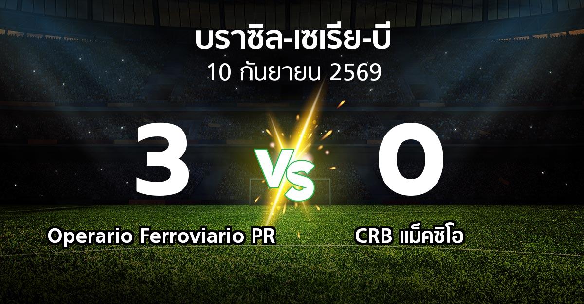 ผลบอล : Operario Ferroviario PR vs CRB แม็คซิโอ (บราซิล-เซเรีย-บี 2026)