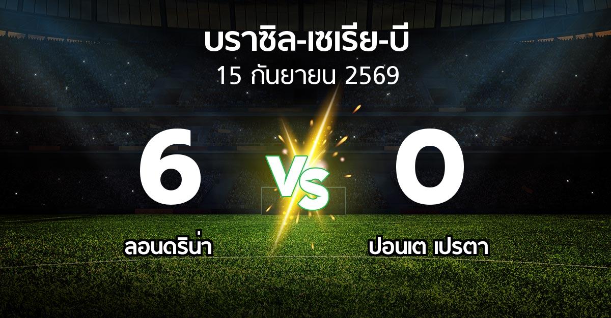 ผลบอล : ลอนดริน่า vs ปอนเต เปรตา (บราซิล-เซเรีย-บี 2026)