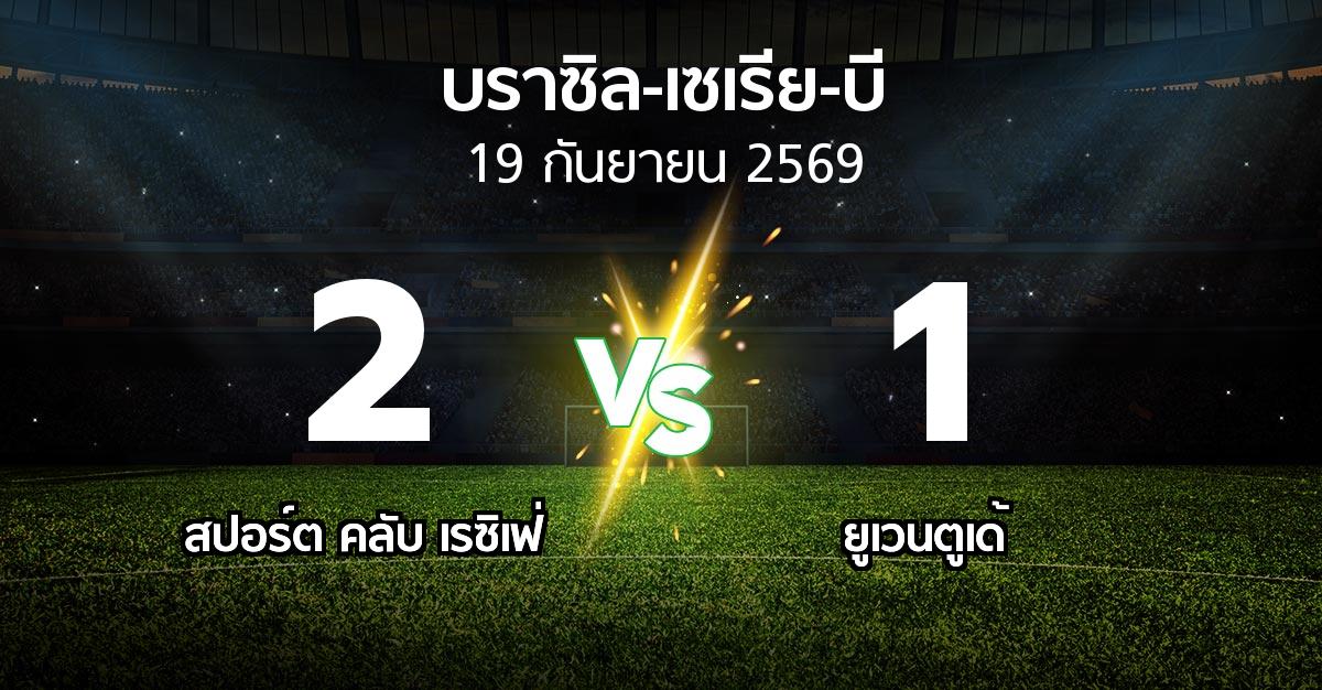 ผลบอล : สปอร์ต คลับ เรซิเฟ่ vs ยูเวนตูเด้ (บราซิล-เซเรีย-บี 2026)