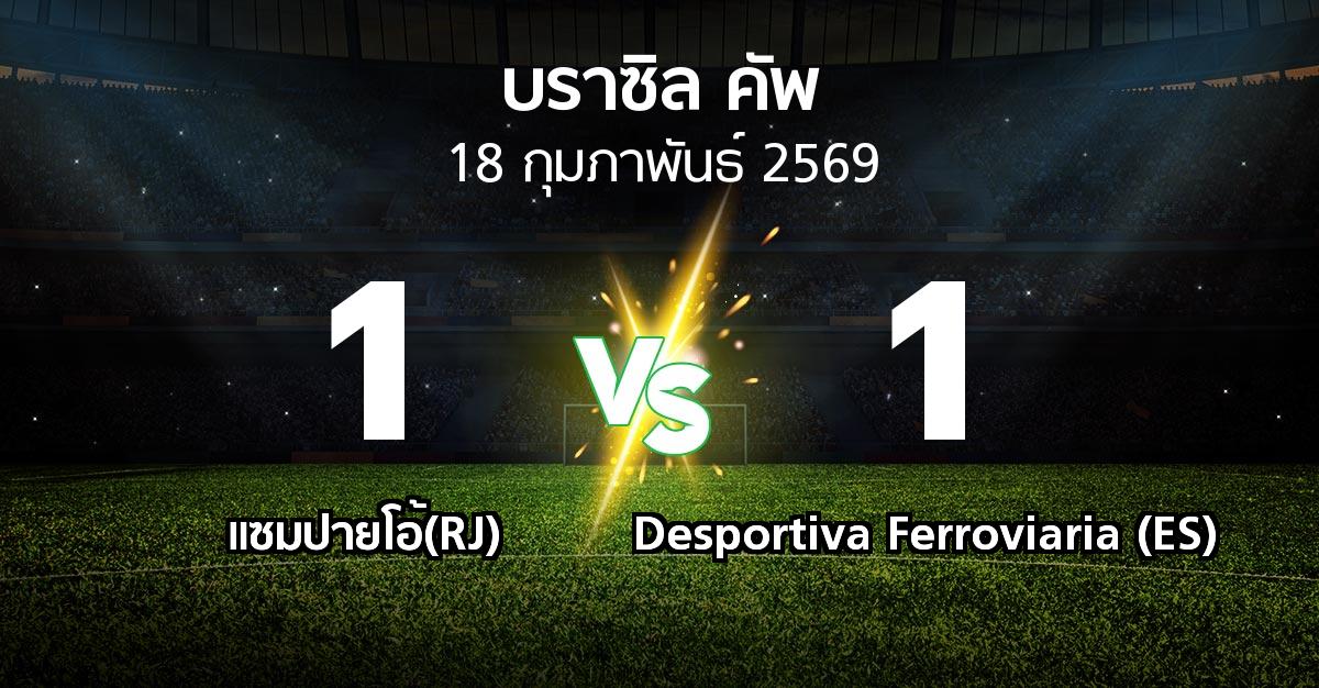ผลบอล : แซมปายโอ้(RJ) vs Desportiva Ferroviaria (ES) (บราซิล-คัพ 2026)