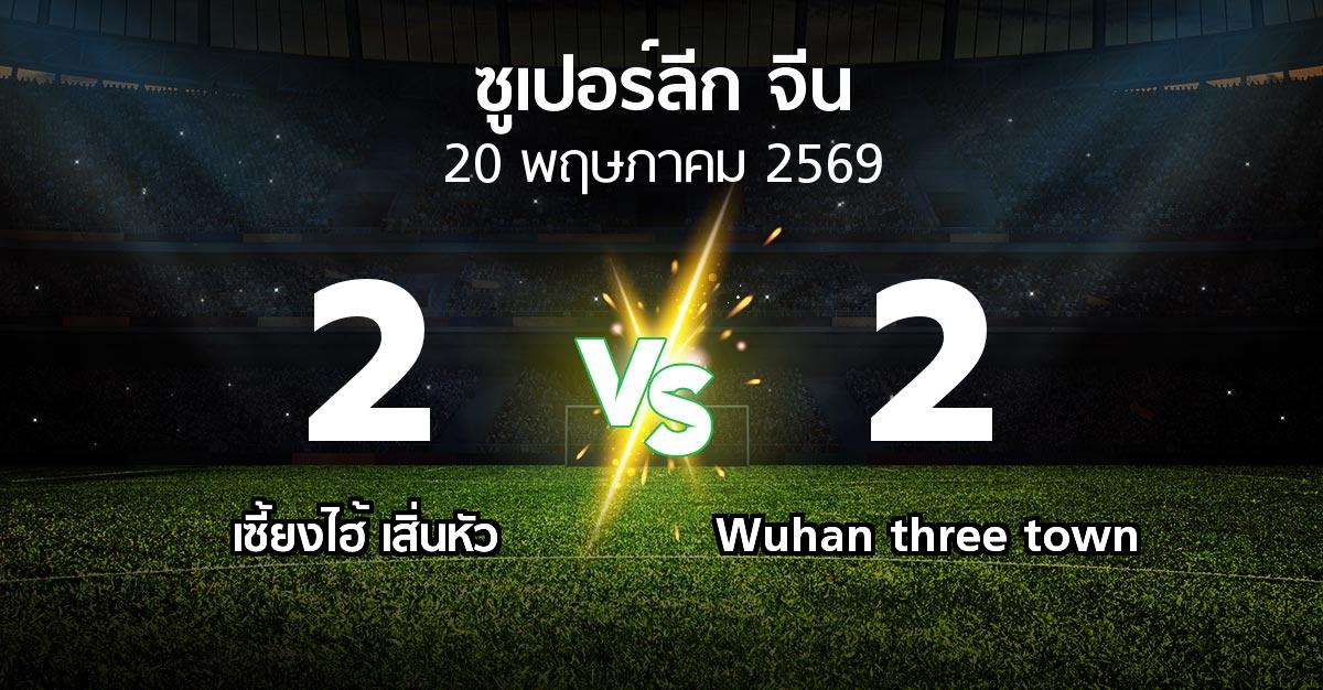 ผลบอล : เซี้ยงไฮ้ เสิ่นหัว vs Wuhan three town (ซูเปอร์ลีกจีน 2026)