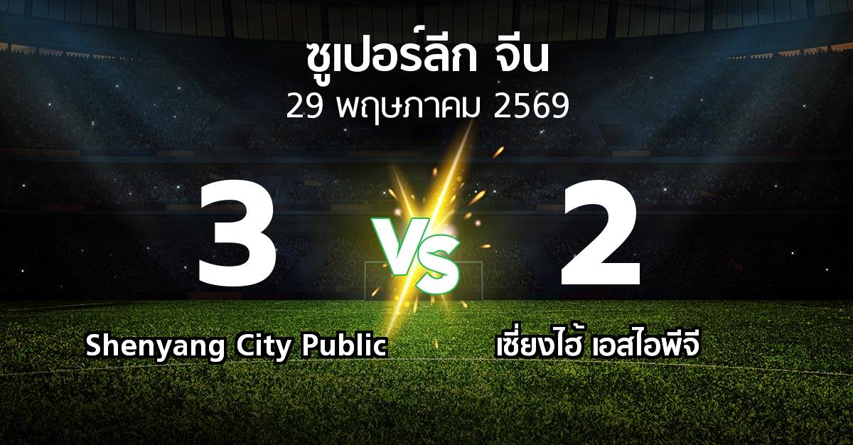 ผลบอล : Shenyang City Public vs เซี่ยงไฮ้ เอสไอพีจี (ซูเปอร์ลีกจีน 2026)