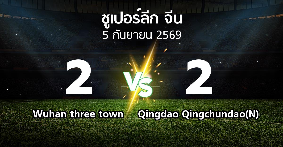 ผลบอล : Wuhan three town vs Qingdao Qingchundao(N) (ซูเปอร์ลีกจีน 2026)