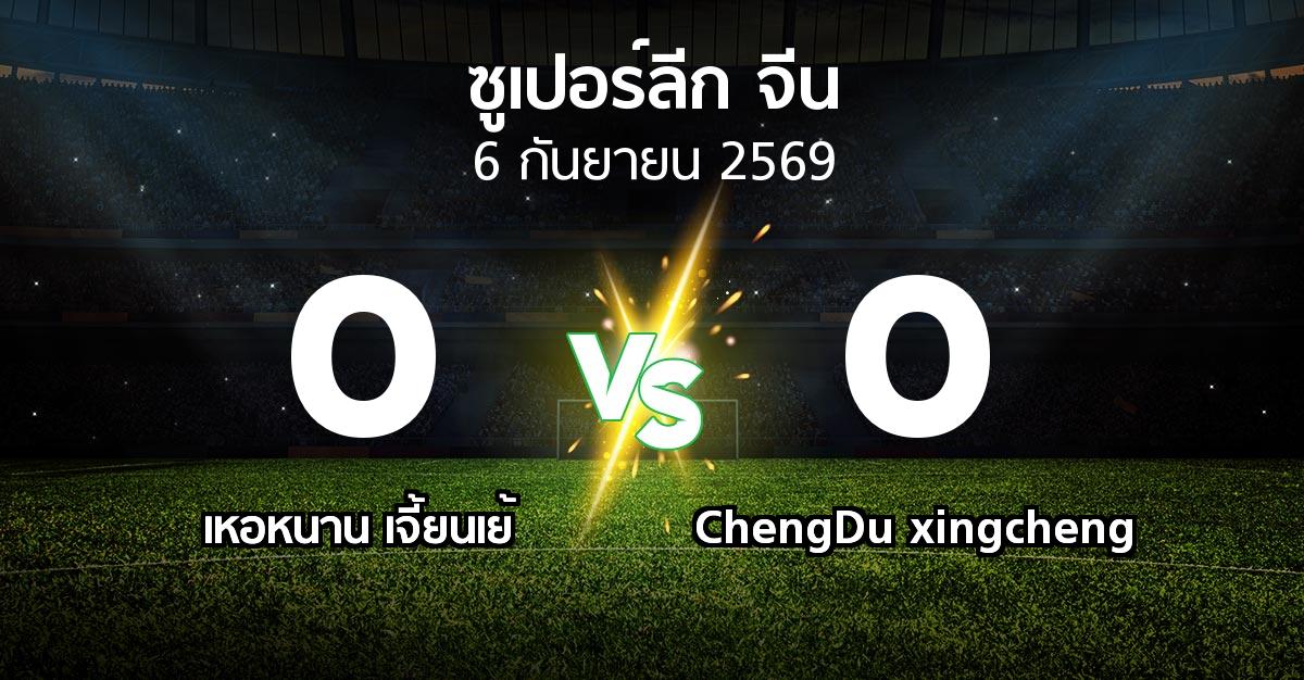 ผลบอล : เหอหนาน เจี้ยนเย้ vs ChengDu xingcheng (ซูเปอร์ลีกจีน 2026)