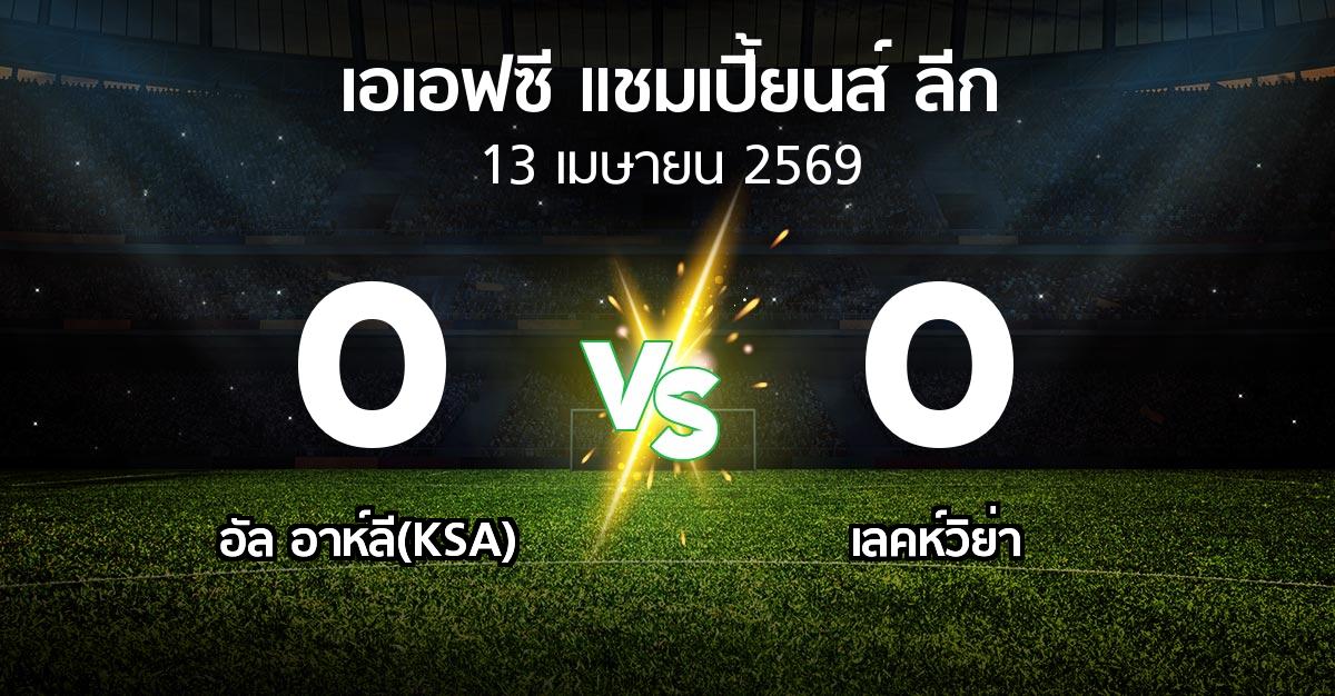 ผลบอล : อัล อาห์ลี(KSA) vs เลคห์วิย่า (เอเอฟซีแชมเปี้ยนส์ลีก 2025-2026)
