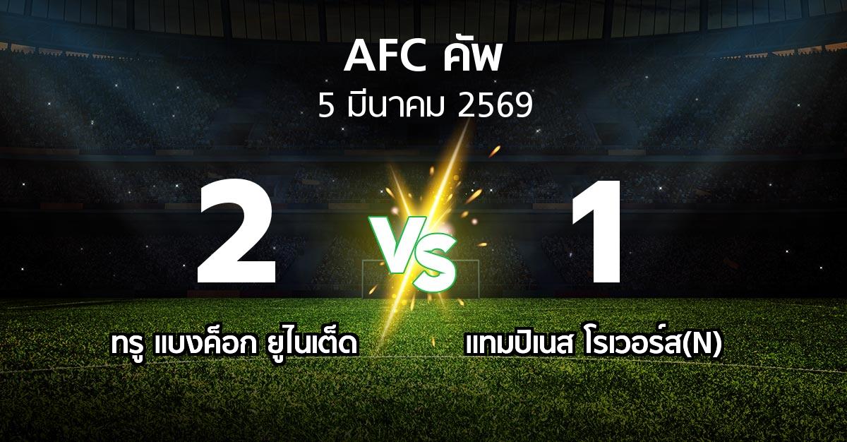 ผลบอล : ทรู แบงค็อก ยูไนเต็ด vs แทมปิเนส โรเวอร์ส(N) (เอเอฟซีคัพ 2025-2026)