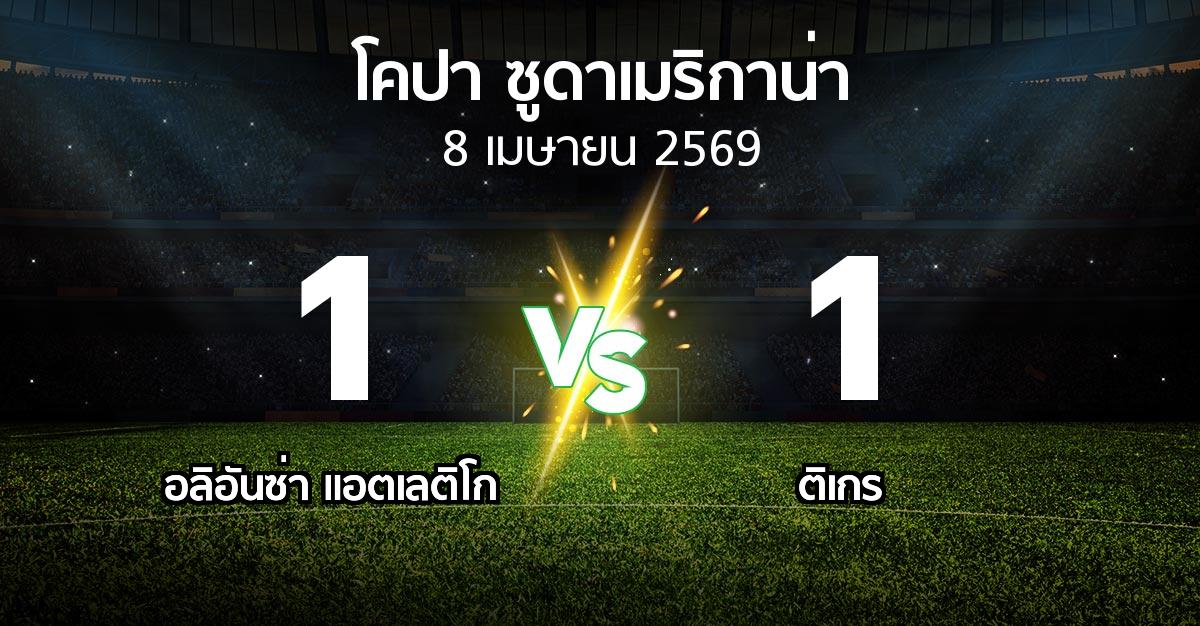 ผลบอล : อลิอันซ่า แอตเลติโก vs ติเกร (โคปา-ซูดาเมริกาน่า 2026)