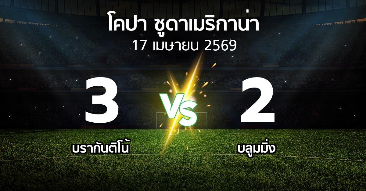 ผลบอล : บรากันติโน้ vs บลูมมิ่ง (โคปา-ซูดาเมริกาน่า 2026)