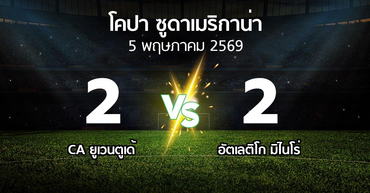 ผลบอล : CA ยูเวนตูเด้ vs อัตเลติโก มิไนโร่ (โคปา-ซูดาเมริกาน่า 2026)