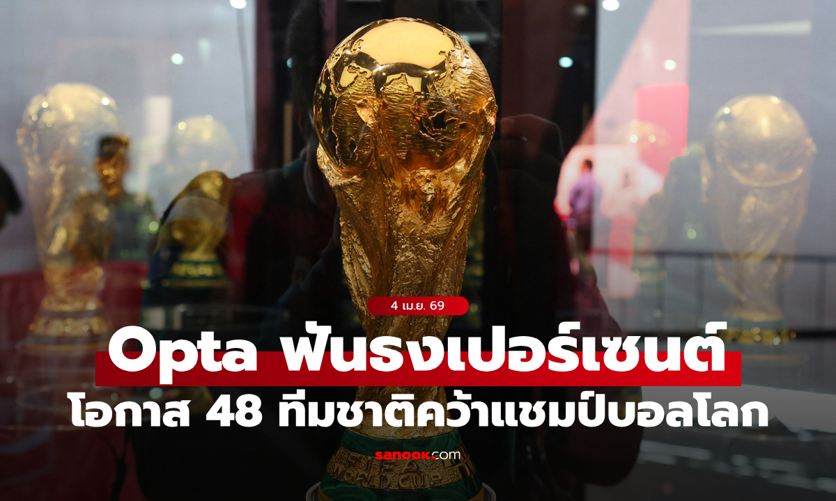 4 ยักษ์คู่คี่! ซูเปอร์คอม ทำนายโอกาส "48 ทีมชาติ" คว้าแชมป์ฟุตบอลโลก 2026