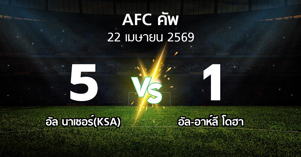 ผลบอล : อัล นาเซอร์(KSA) vs อัล-อาห์ลี โดฮา (เอเอฟซีคัพ 2025-2026)