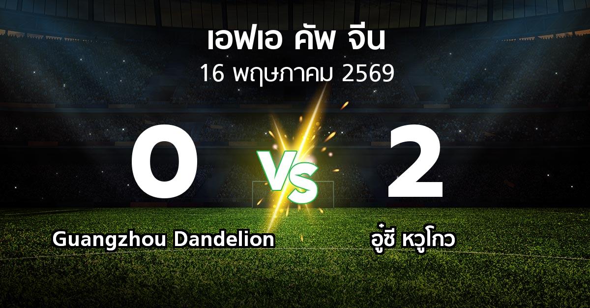 ผลบอล : Guangzhou Dandelion vs อู๋ซี หวูโกว (เอฟเอ-คัพ-จีน 2026)