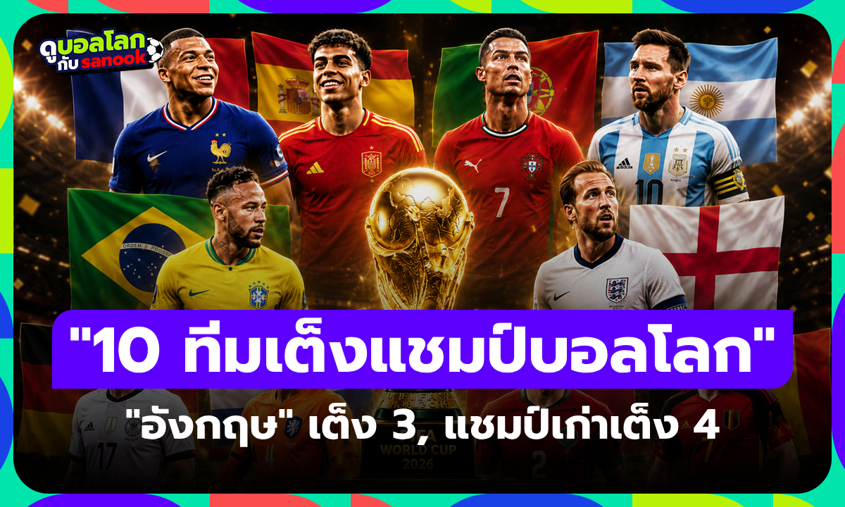 10 ทีมเต็งแชมป์ฟุตบอลโลก 2026 จาก Opta