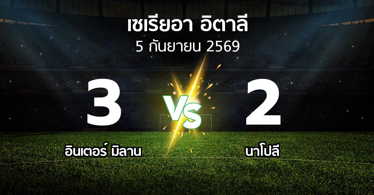ผลบอล : อินเตอร์ มิลาน vs นาโปลี (เซเรีย อา 2026-2027)