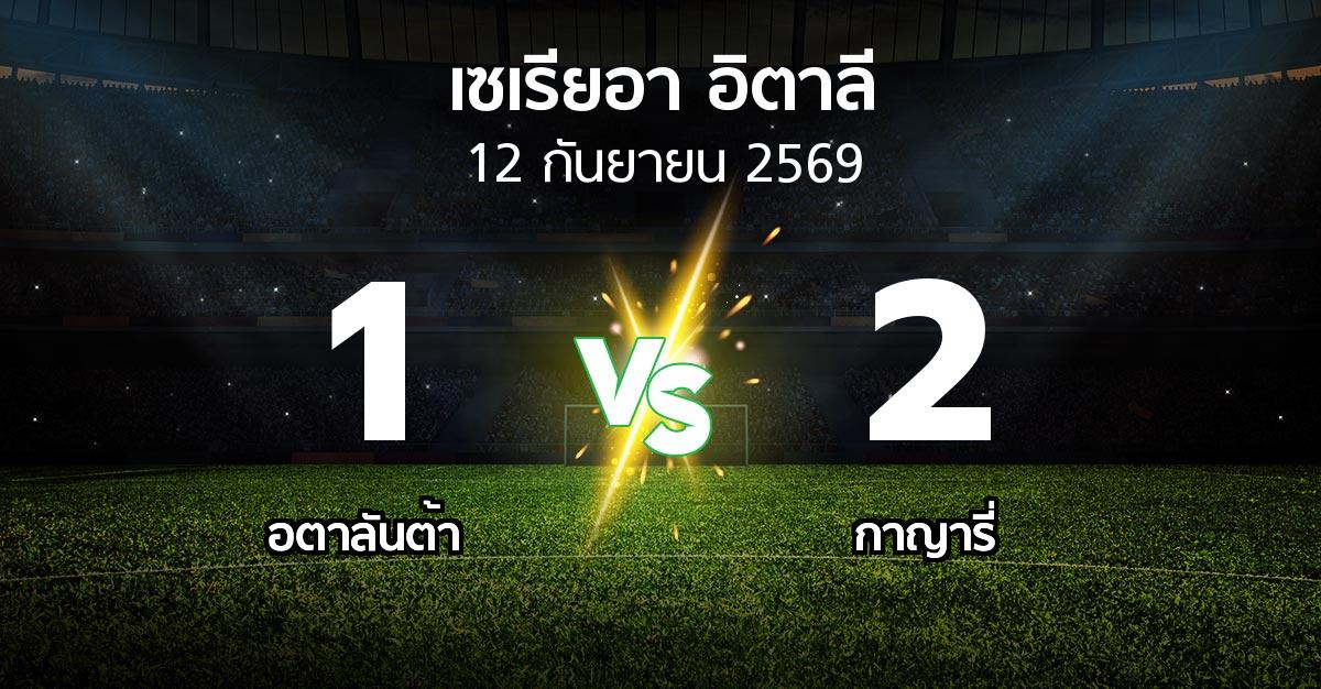 ผลบอล : อตาลันต้า vs กาญารี่ (เซเรีย อา 2026-2027)