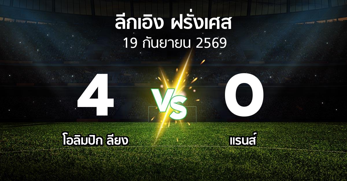 ผลบอล : ลียง vs แรนส์ (ลีกเอิง 2026-2027)