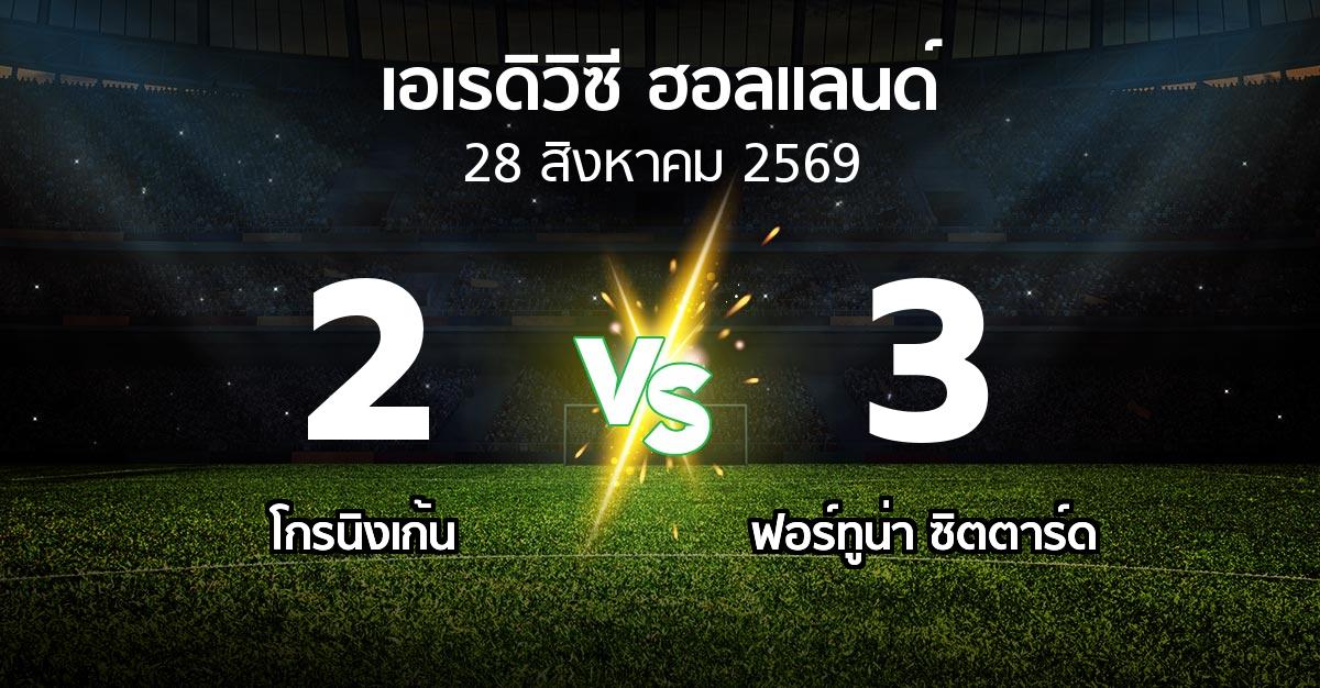 ผลบอล : โกรนิงเก้น vs ฟอร์ทูน่า ซิตตาร์ด (เอเรดิวิซี่ ฮอลแลนด์ 2026-2027)